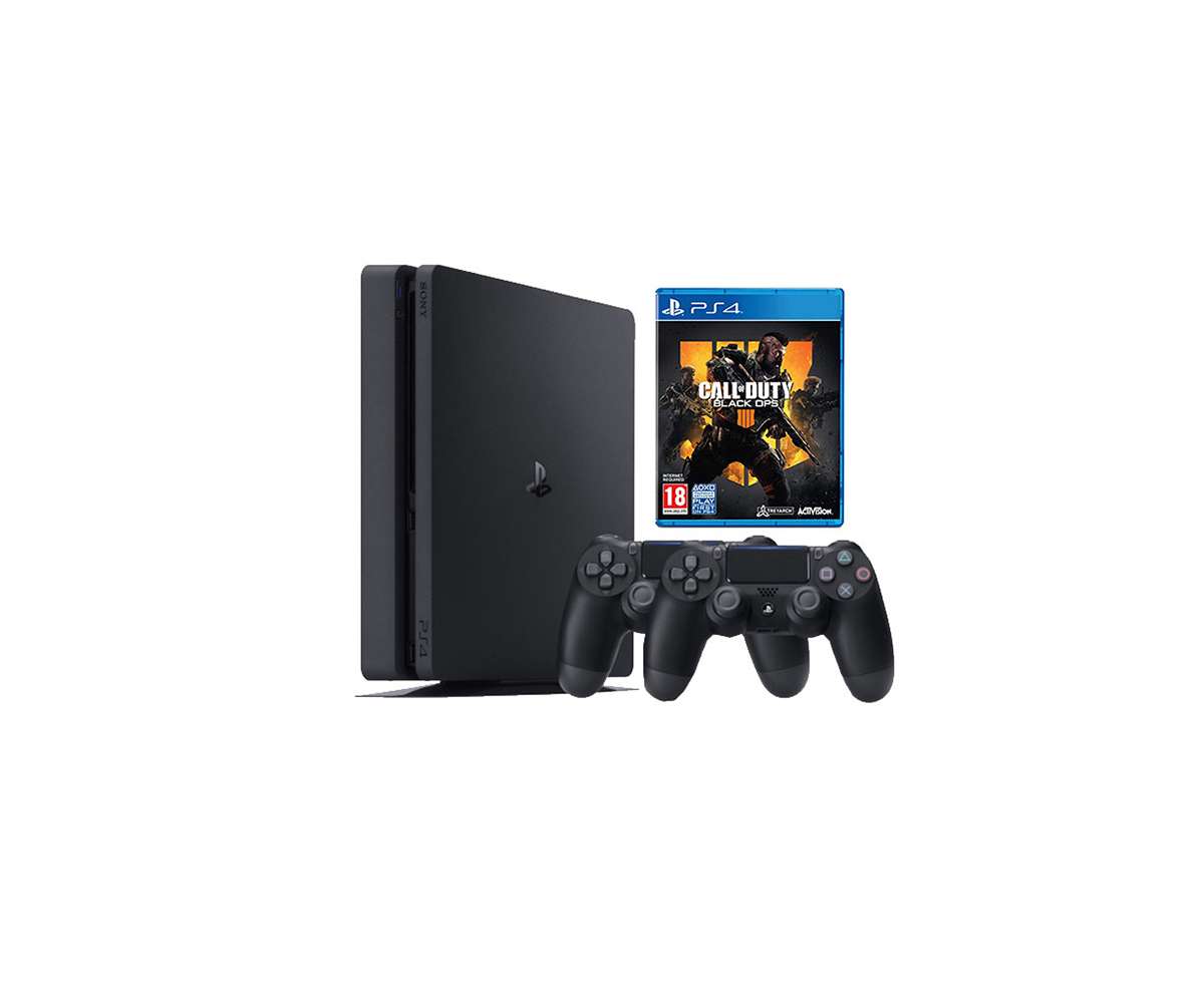 PS4 With Black Ops4 And Two Controllers