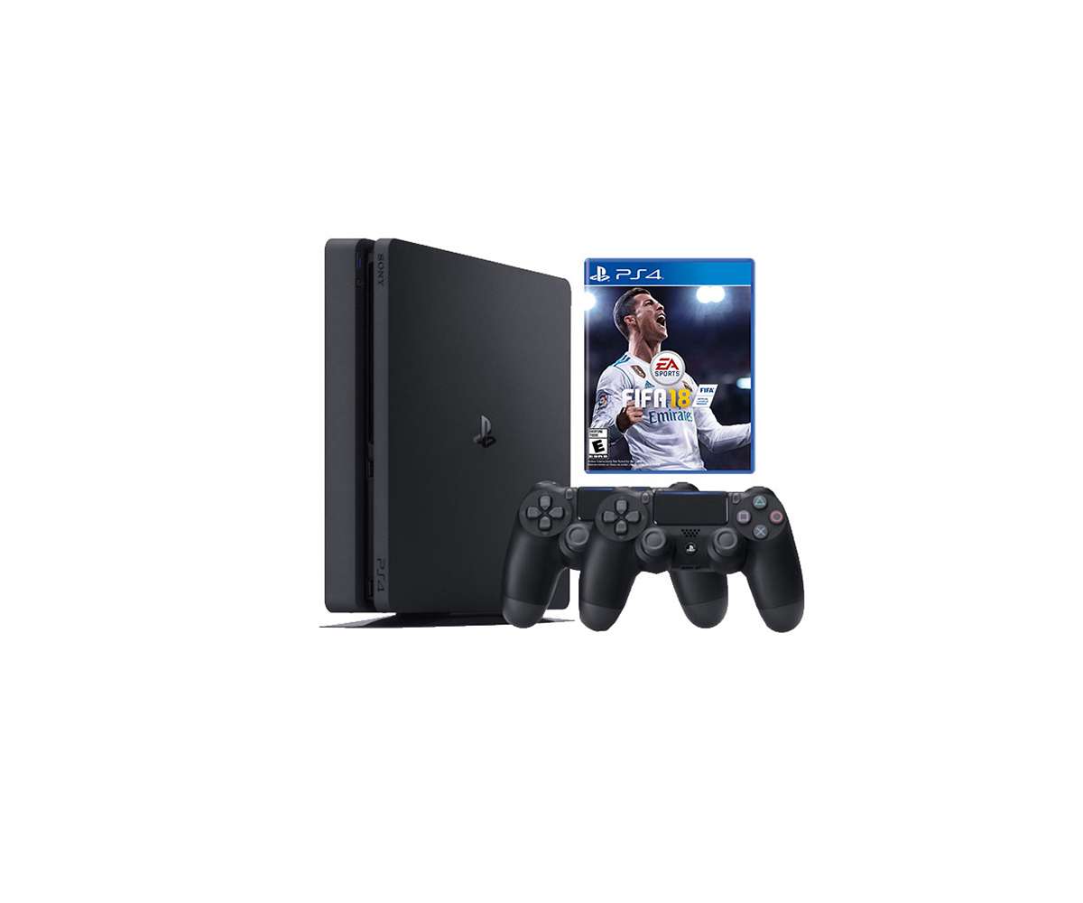 Sony PS4 With FIFA 18 & Two Controllers