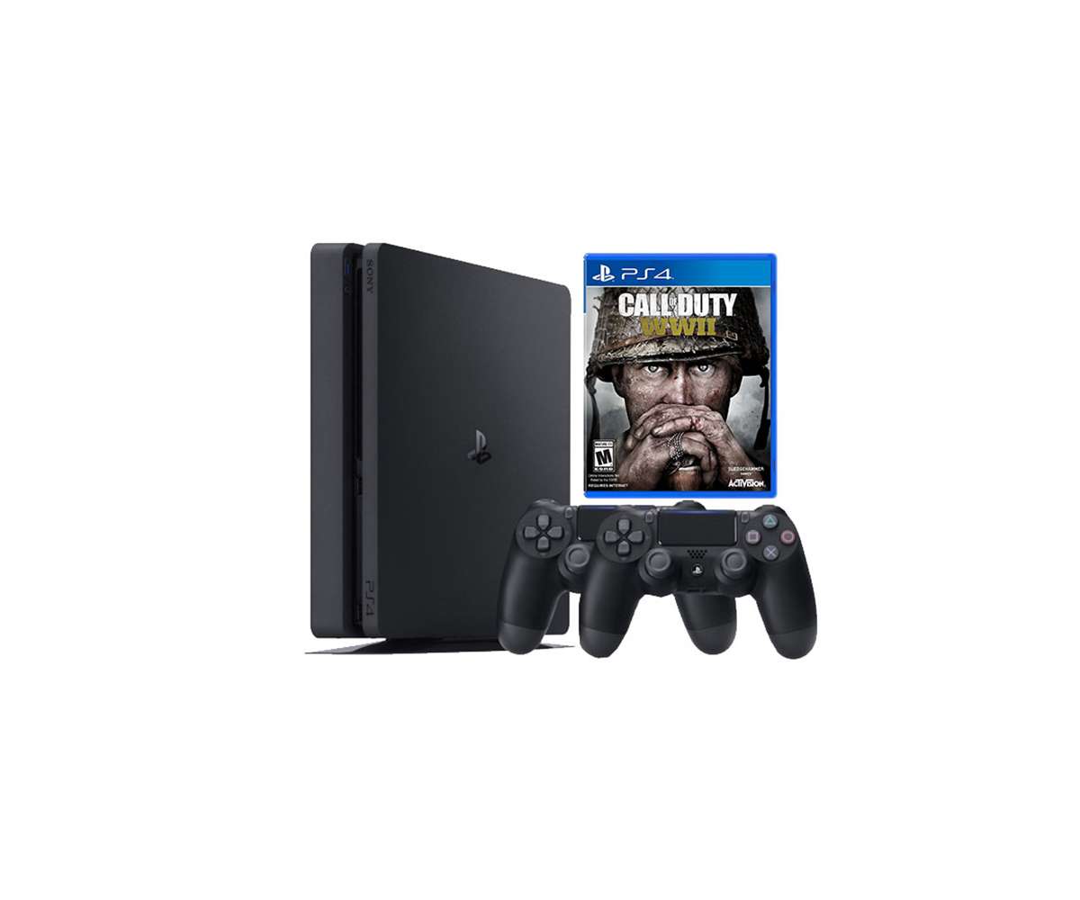 PS4 With Call Of Duty WW2 & Two Controllers