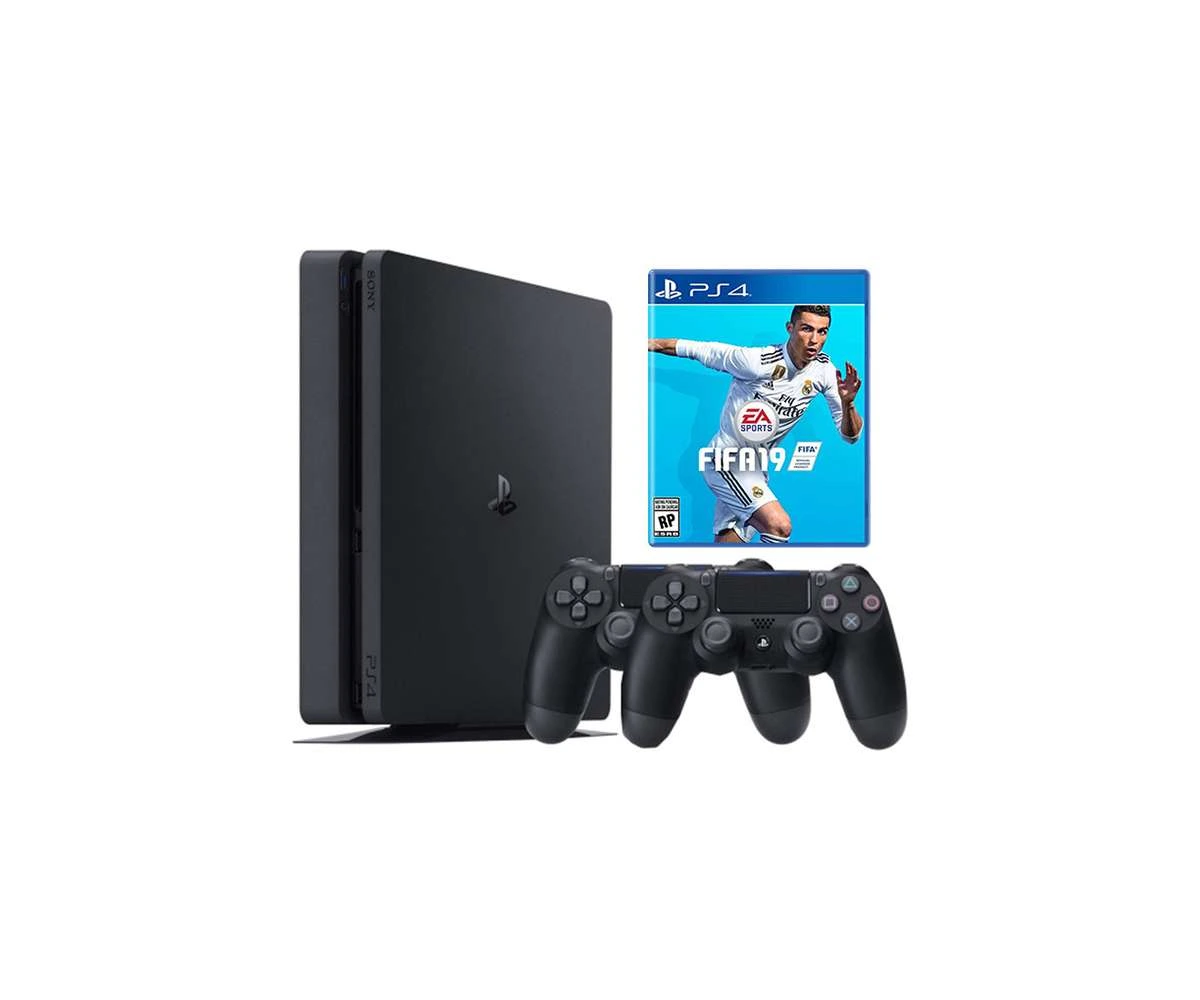 PS4 With FIFA19 & Two Controllers